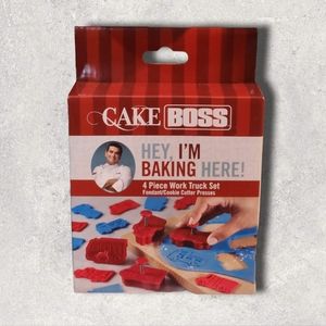 NIB Cake Boss 4 piece work truck set